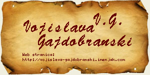 Vojislava Gajdobranski vizit kartica